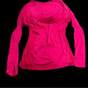 Athletic Danskin Now Pink Long Sleeve Top With Finger Holes